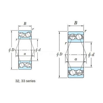 52 серия Двухрядный угловой контактный шариковый подшипник 5200 5206 5208 5210 5216 5220 для МЕЧА