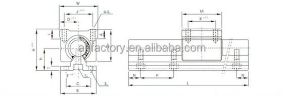 CNC алюминиевый круглый линейный проводник SBR12 и линейный слайд-блок SBR30UU для рынка