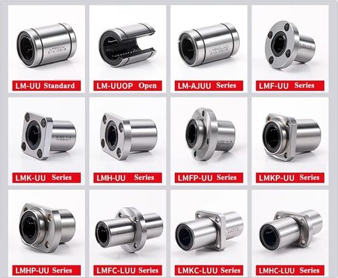 Нефтяная жирная LM8UU Линейная вытяжка CNC Линейные шаровые подшипники для стержней Линейные железнодорожные линейные части вала
