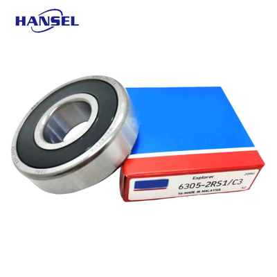 ISO9001 2008 Сертифицированные глубоковолновые шаровые подшипники 6305-2RS1/C3 для тракторных применений